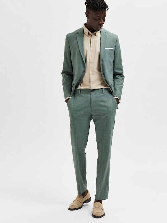 Pantaloni Elastic Slim Fit Verde