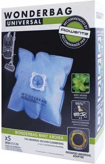 Wonderbag Vacuum Cleaner Bags 5pcs Compatible with Vacuum Cleaner Rowenta