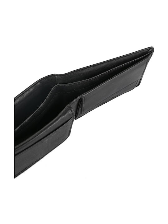 New Line Collection Δερμάτινο Ανδρικό Πορτοφόλι με RFID Μαύρο