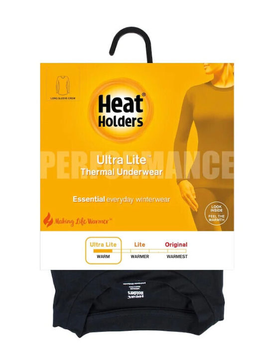 Heat Holders Γυναικεία Ισοθερμική Μακρυμάνικη Μπλούζα Μαύρη