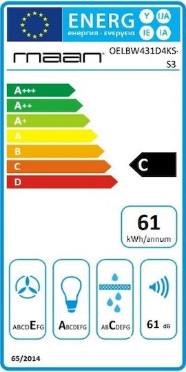 Maan Elba Mini WPB 431 Insulă Hotă 31cm Alb