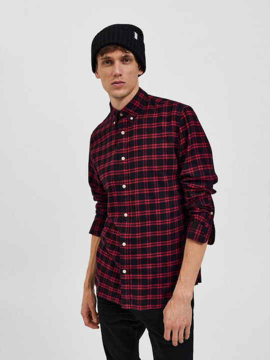 Selected Men's Shirt Long Sleeve Red