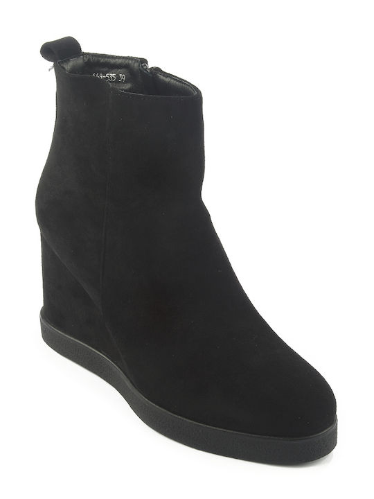 Fshoes Women's Ankle Boots Platform Black