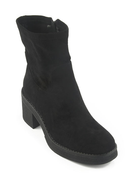 Fshoes Damen Knöchelstiefel Schwarz