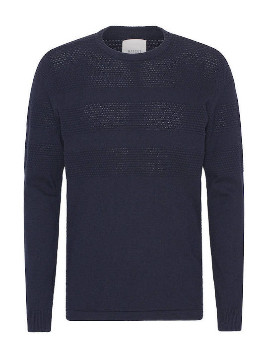 Marcus Herren Langarm-Pullover Dark blue.