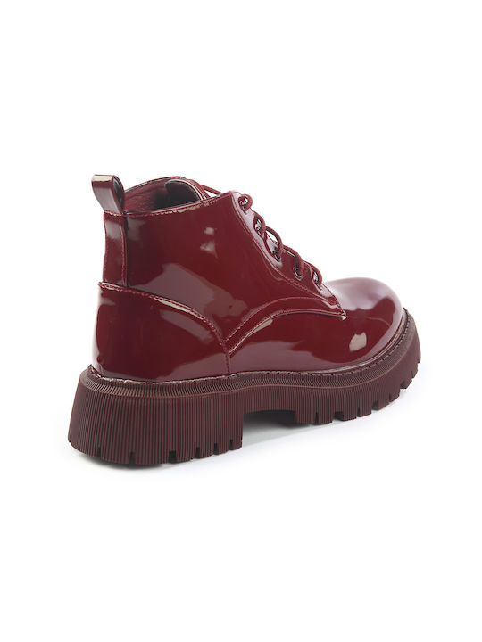 Fshoes Women's Ankle Boots Burgundy