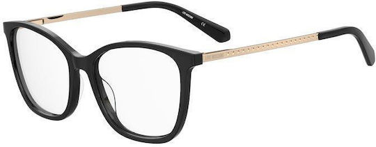 Moschino Plastic Eyeglass Frame Black MOL 622 807