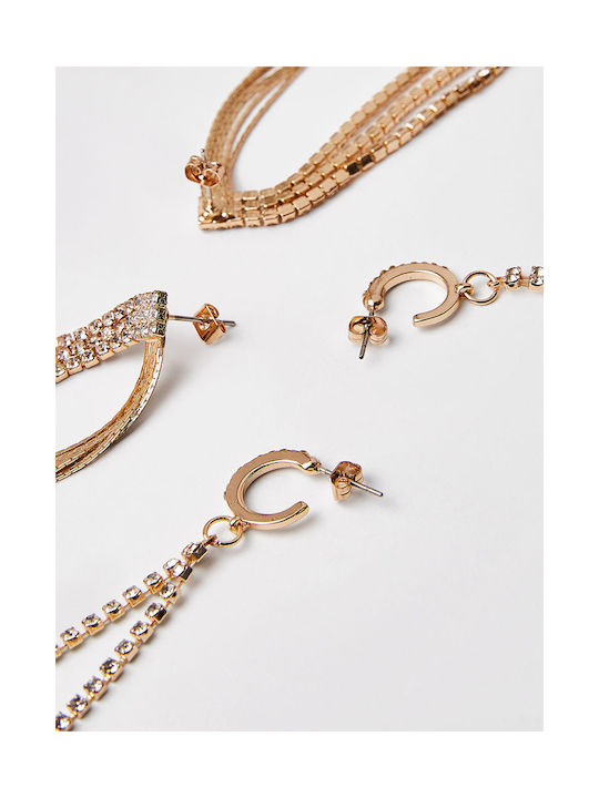 Vero Moda Earrings Pendants Gold Plated with Stones