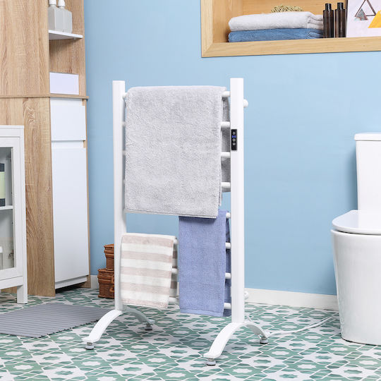 HomCom Electric Towel Rail 80x50cm White