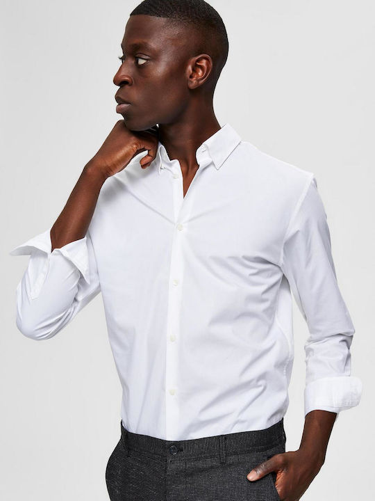 Selected Men's Shirt Long Sleeve White