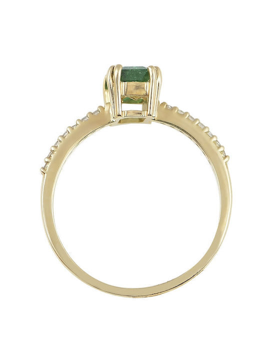 Fa Cad'oro Single Stone Ring made of Gold 18K with Diamond