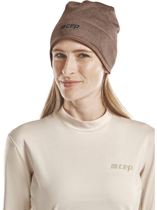 Beanie Unisex Σκούφος Πλεκτός σε Καφέ χρώμα