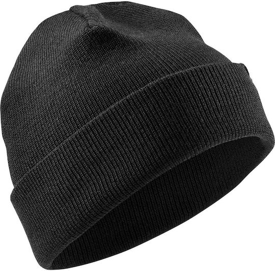 Beanie Unisex Σκούφος Πλεκτός σε Μαύρο χρώμα