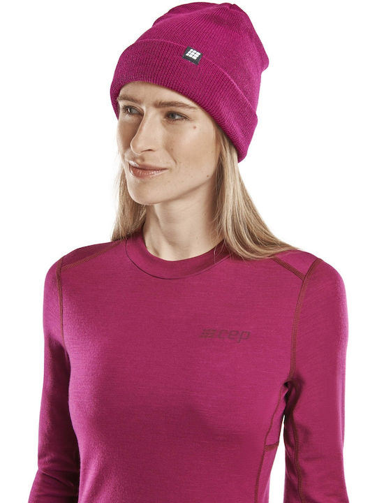 Beanie Unisex Σκούφος Πλεκτός σε Μωβ χρώμα