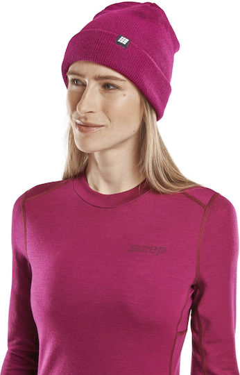 Beanie Unisex Σκούφος Πλεκτός σε Μωβ χρώμα