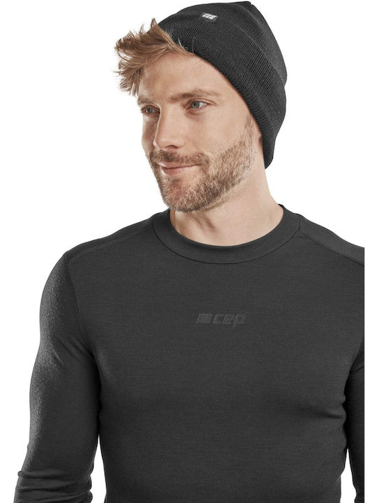Beanie Unisex Σκούφος Πλεκτός σε Μαύρο χρώμα
