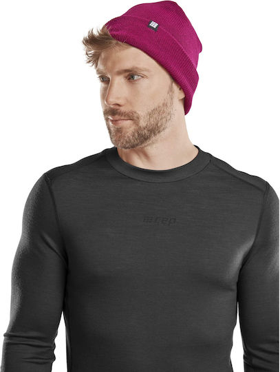 Beanie Unisex Σκούφος Πλεκτός σε Μωβ χρώμα
