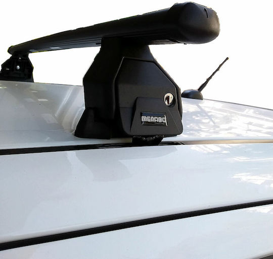 Menabo Μπάρες Οροφής Ατσάλινες για Suzuki SX4 S-Cross (Σετ με πόδια και κλειδαριά) Μαύρες