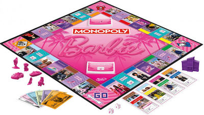 Hasbro Επιτραπέζιο Παιχνίδι Monopoly Barbie Αγγλική Έκδοση για 2-6 Παίκτες 8+ Ετών