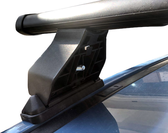 Menabo Steel Car Roof Bars for Hyundai i30 5D Set with Roof Rack Legs Silver
