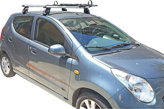 Menabo Μπάρες Οροφής Αλουμινίου για Suzuki Alto (Σετ με πόδια) Ασημί