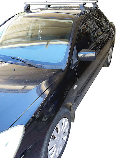 Menabo für Mitsubishi Lancer (mit Dachträgerfüßen) Silber