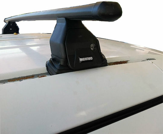 Menabo Μπάρες Οροφής Μεταλλικές για Fiat Scudo (Σετ με πόδια) Ασημί