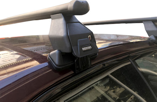 Menabo Steel Car Roof Bars for BMW Series 3 1992-1998 Set with Roof Rack Legs Silver