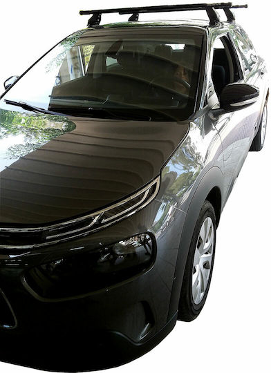 Menabo Μπάρες Οροφής Ατσάλινες για Citroen C4 Cactus (Σετ με πόδια) Ασημί