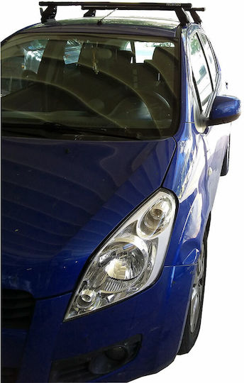 Menabo Autodachträger Stahl für Suzuki Splash 5D mit Dachträgerfüßen Silber