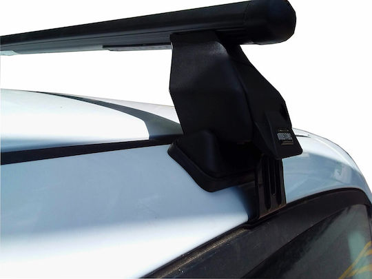 Menabo Menabo Steel Car Roof Bars for Ford Fiesta 3D Set with Roof Rack Legs Silver