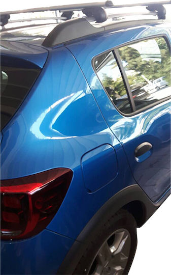 Menabo Aluminum Car Roof Bars for Dacia Sandero 2013>2020 Set with Roof Rack Legs Silver MP.DSANDERO.02