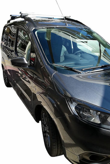 Menabo Μπάρες Οροφής Αλουμινίου για Ford Tourneo Courier (Σετ με πόδια) Ασημί