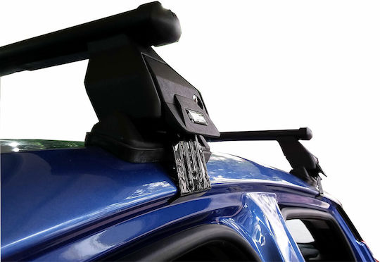 Menabo Steel Car Roof Bars for Nissan Micra 5D Set with Roof Rack Legs Silver