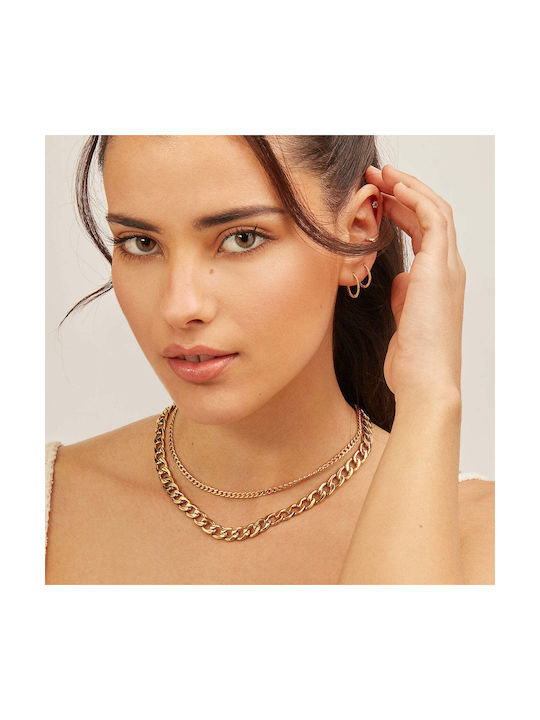 KALK Silver Chain Neck Gold-plated