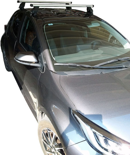 Menabo Таванни Стелки за Автомобил от Алуминий за Тойота Ярис 2020+ Комплект с Крака Сребрист МП.TYARIS.25