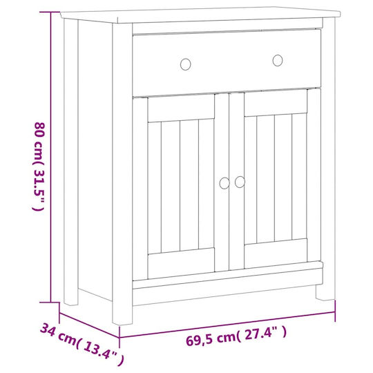vidaXL Badezimmersäule Wandhängeschrank H69.5xB34xH80cm Schwarz
