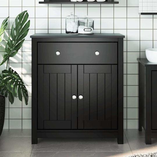 vidaXL Badezimmersäule Wandhängeschrank H69.5xB34xH80cm Schwarz