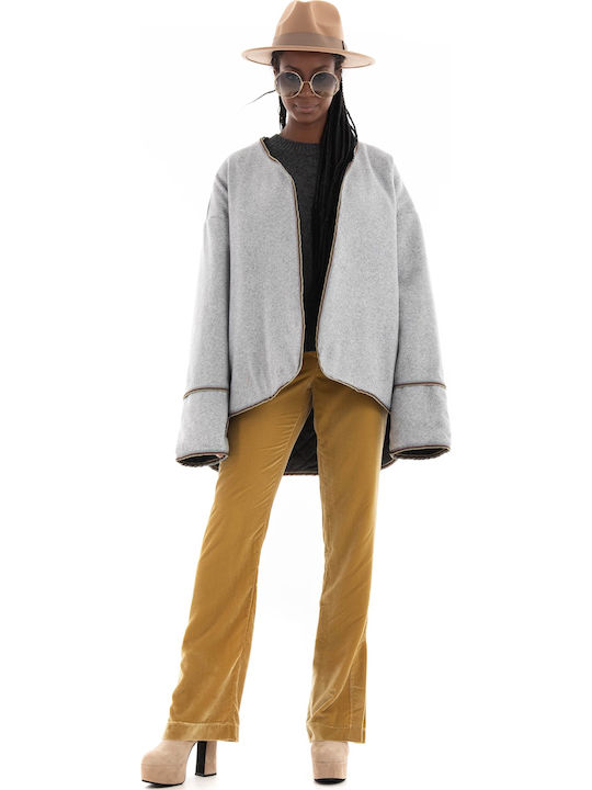 Women's Cardigan Black & Grey Melange