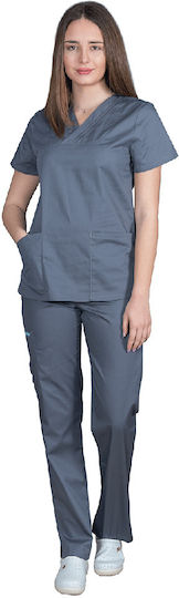 Alezi Women's Navy Blue Pants & Blouse Set