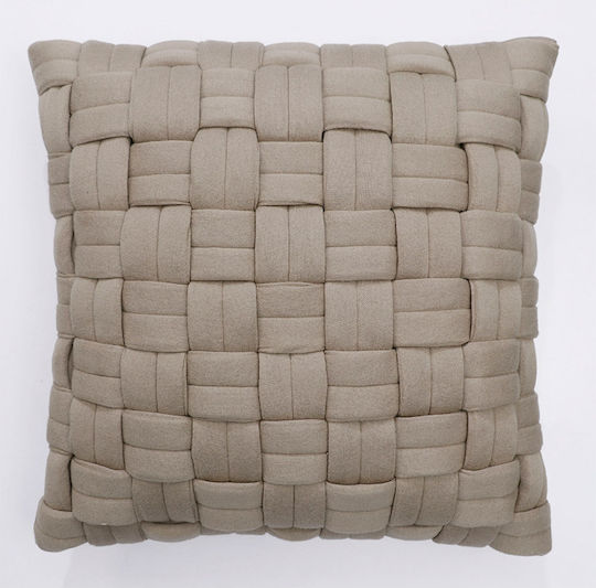 Liolios Home Μαξιλάρι Clusp Sandy Brown 50x50εκ.
