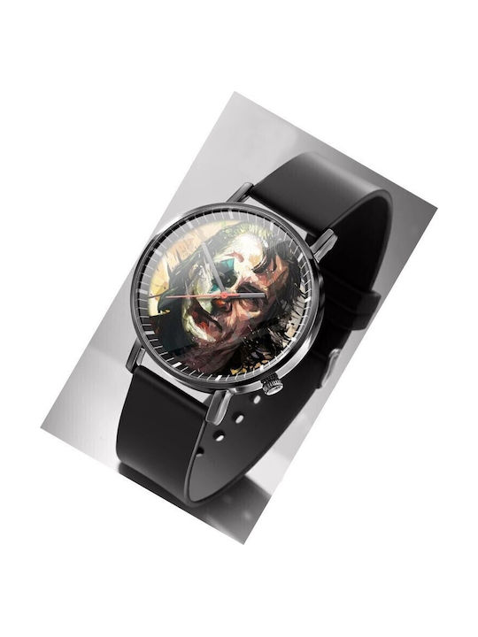 Super Kids Analog Watch with Rubber/Plastic Strap Black