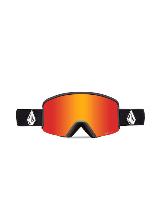 Volcom Garden Ski- & Snowboardbrille Erwachsene Schwarz mit Linse in Schwarz Farbe