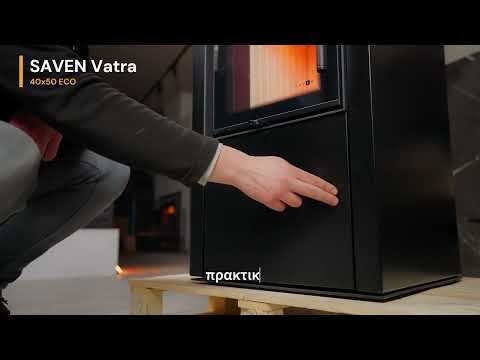 Saven Vatra XXL Κεραμική Ξυλόσομπα 10.2kW Black