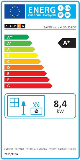 Saven Vatra XL Ceramică Soba pe lemne 8.4kW White