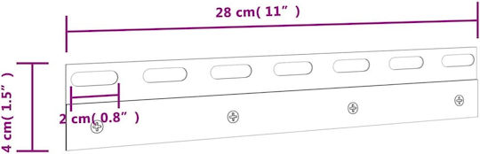 vidaXL Плочка На закрито Матов 28x4см Silver