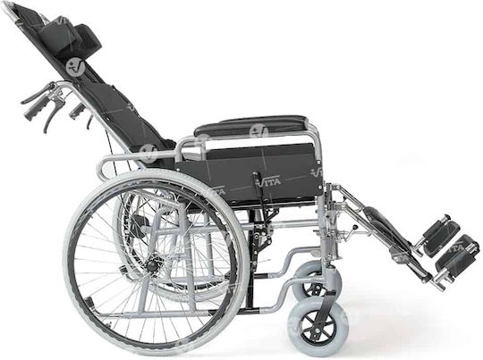 Vita Orthopaedics Folding Special Type Wheelchair with Reclining Back 68cm Black