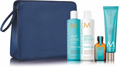 Moroccanoil Hair Care Set Color with Conditioner / Treatment / Hand Cream / Toiletry Bag / Shampoo