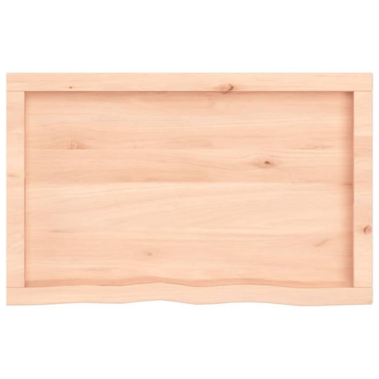 vidaXL Countertop without Sink L80xW50xH6cm Raw solid wood