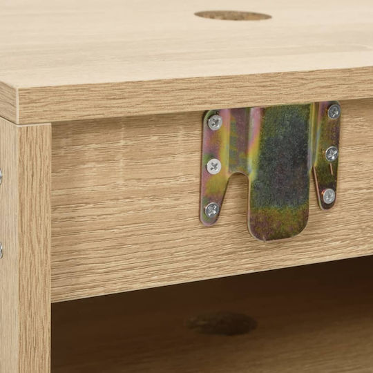 vidaXL Möbelset Waschtisch ohne Waschbecken mit Spiegel L40xB34xH20cm Oaks
